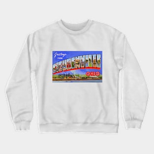 Greetings from Steubenville Ohio- Vintage Large Letter Postcard Crewneck Sweatshirt